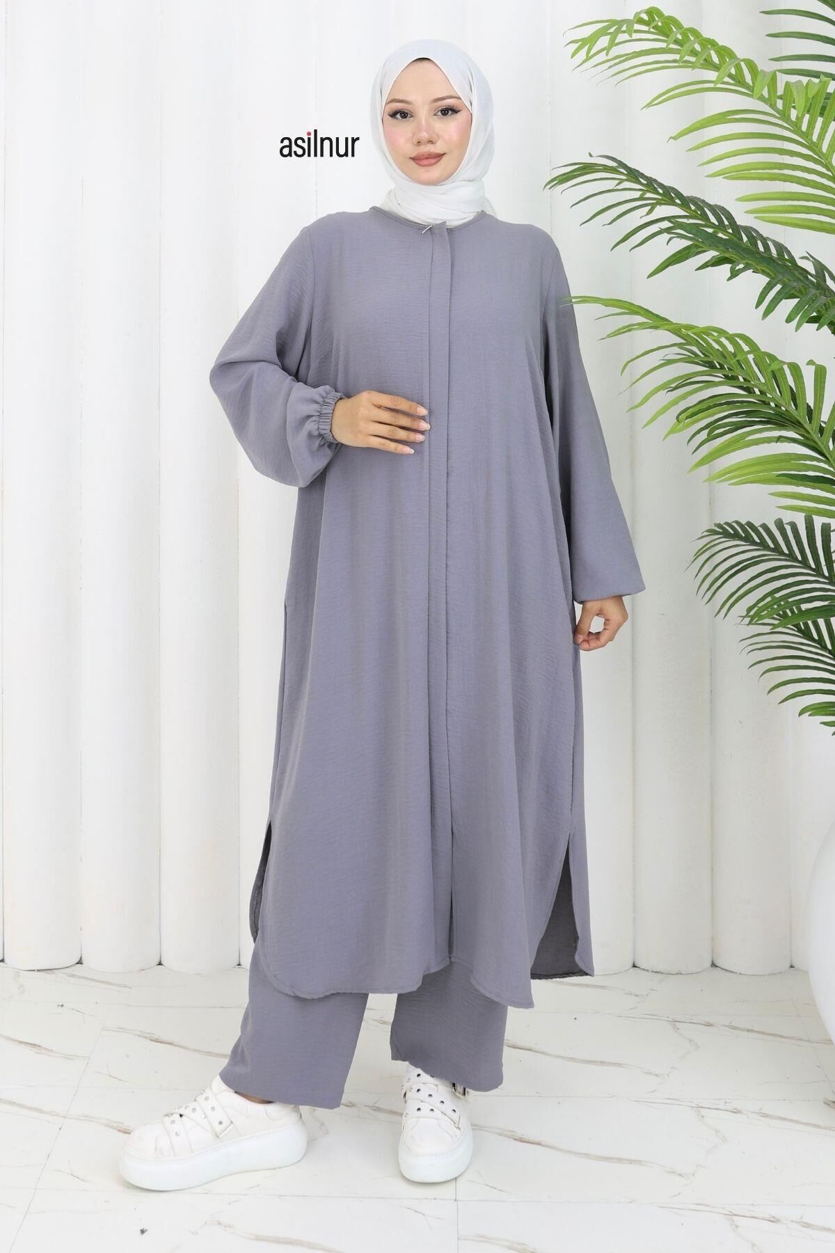 Sena Ayrobin Fermuarlı İkili Takım Füme - 4