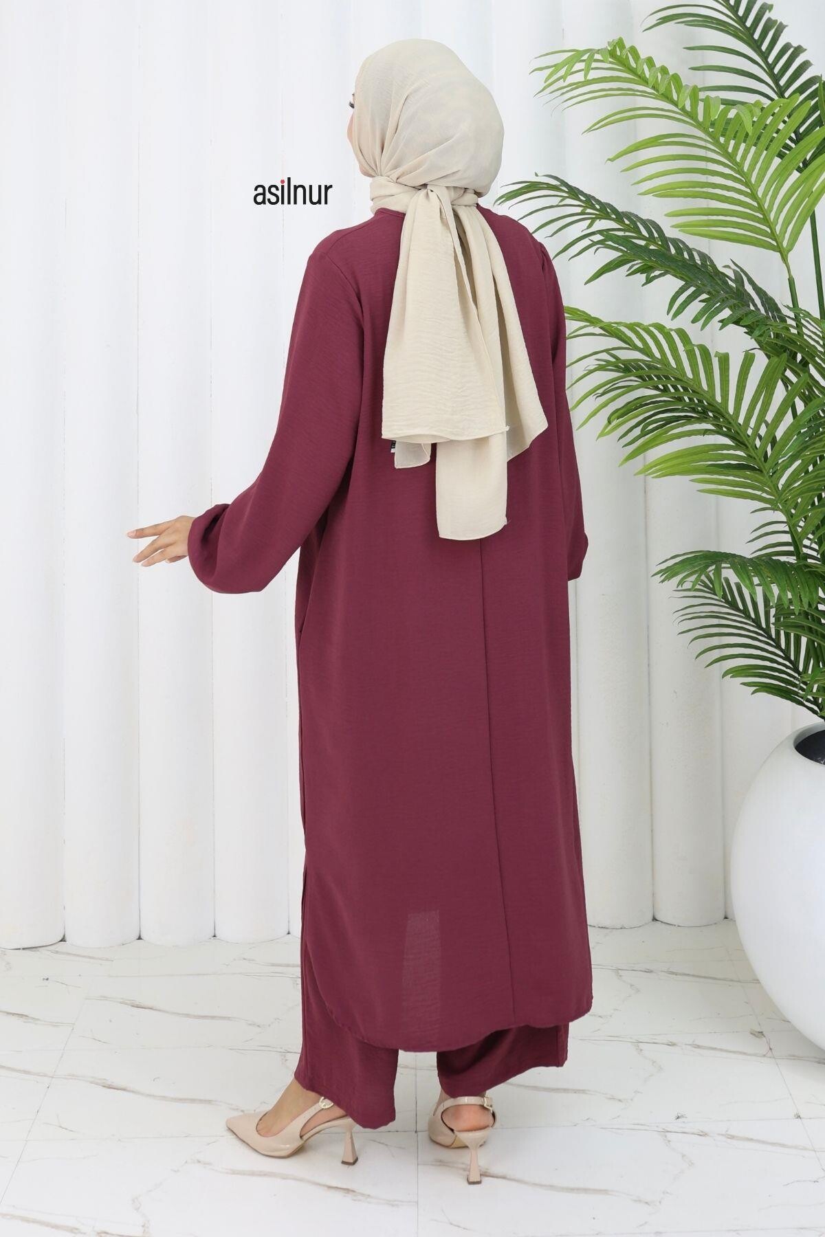 Sena Ayrobin Fermuarlı İkili Takım Bordo - 4