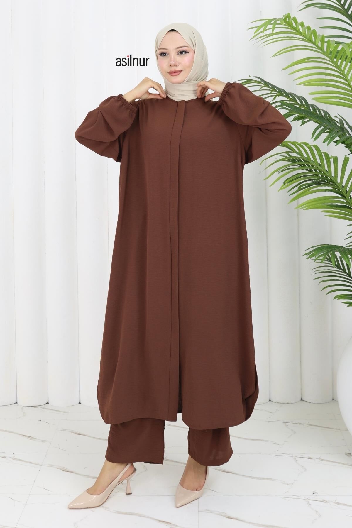 Sena Ayrobin Fermuarlı İkili Takım Kahverengi - 5