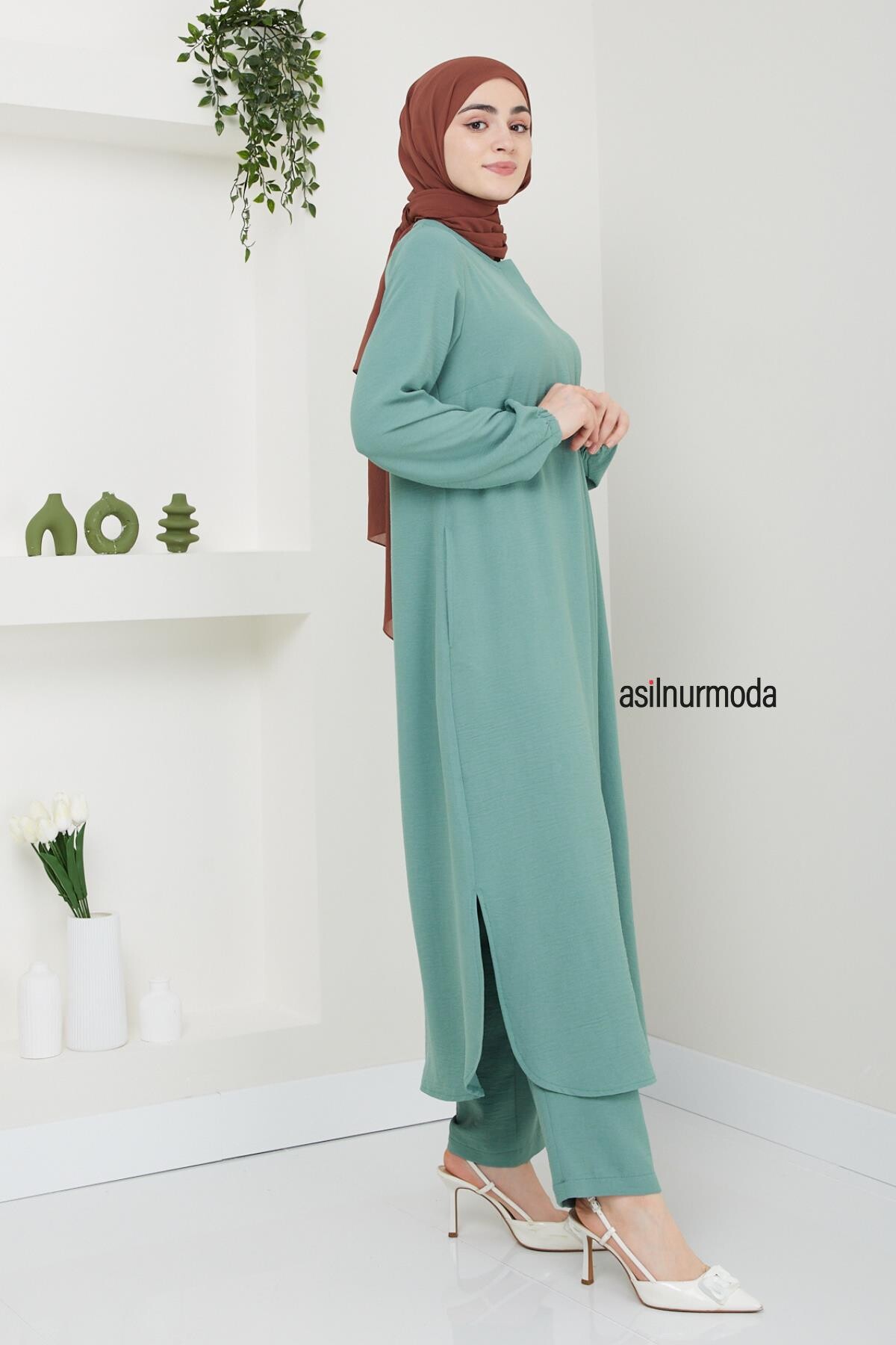 Sena Ayrobin Fermuarlı İkili Takım Mint Yeşil - 4
