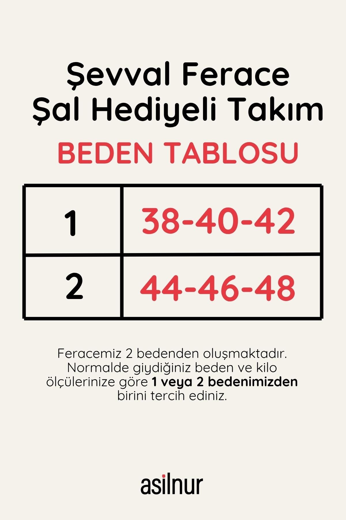 Şevval Ferace Şal Hediyeli Takım Vizon - 2