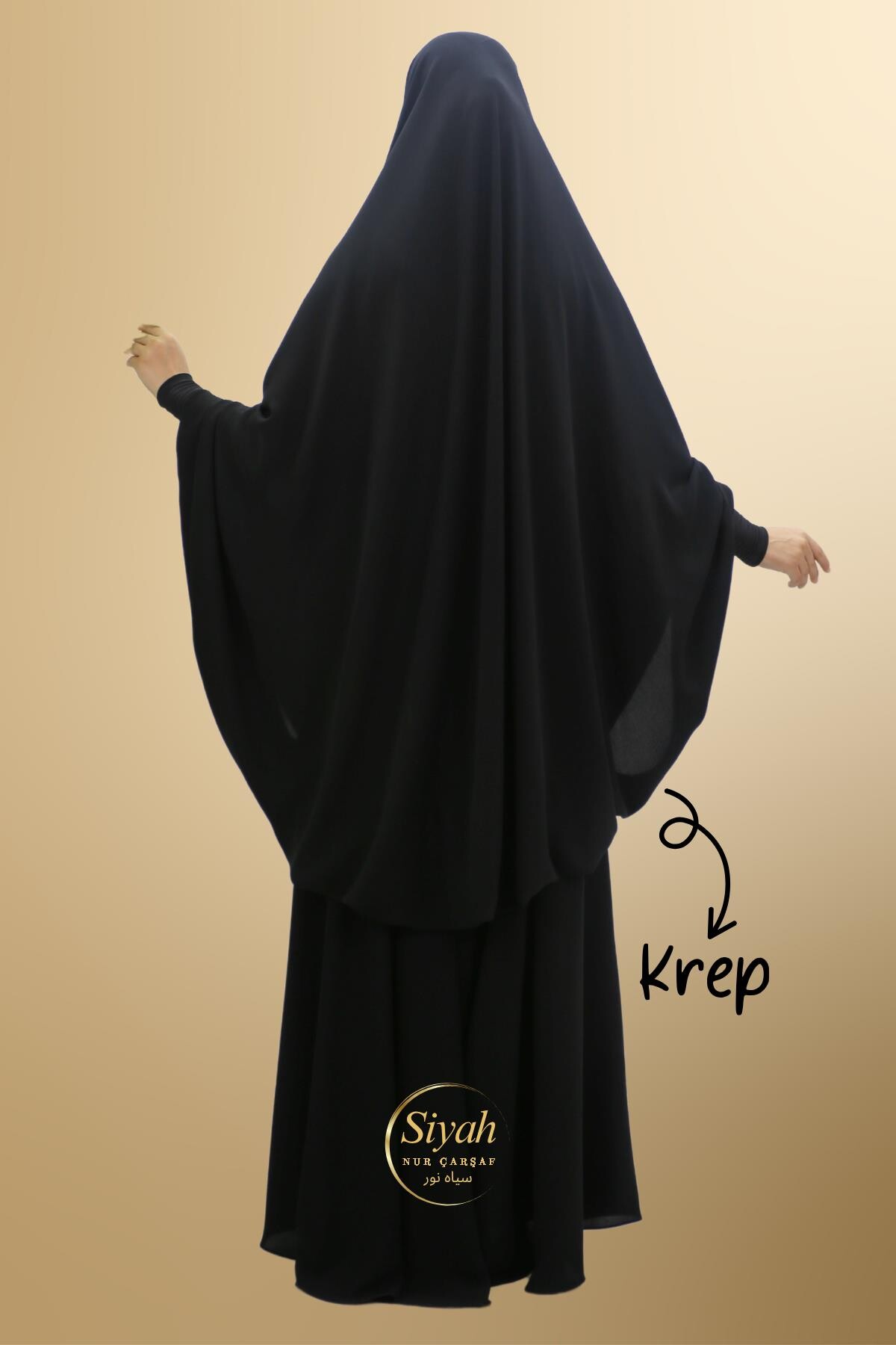 Sultan Baş İki Parça Sandy Kol Krep Çarşaf - 4