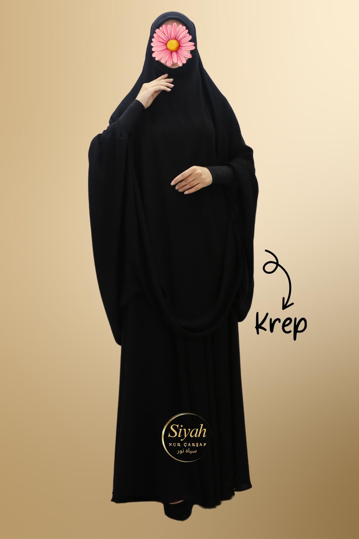 Sultan Baş İki Parça Sandy Kol Krep Çarşaf - 1