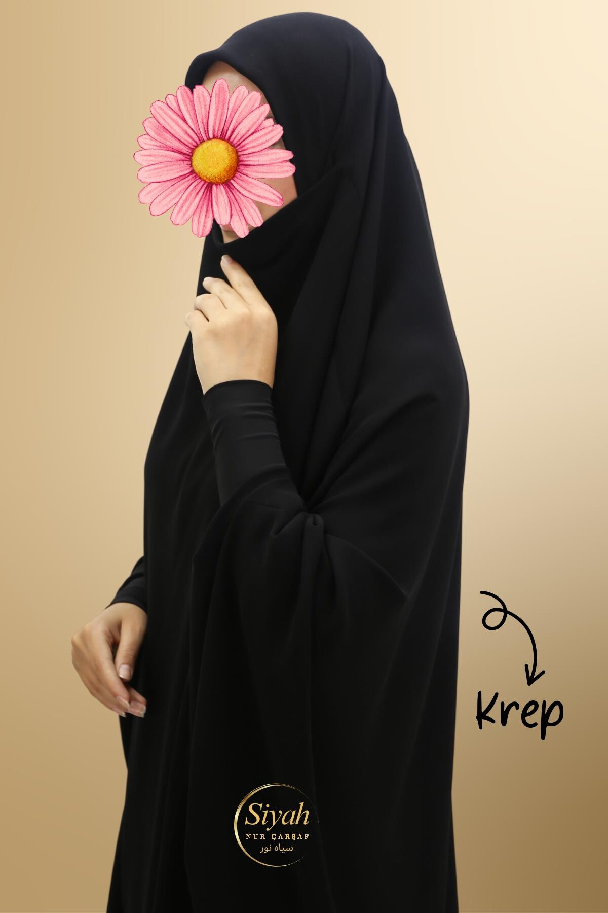 Sultan Baş İki Parça Sandy Kol Krep Çarşaf - 3