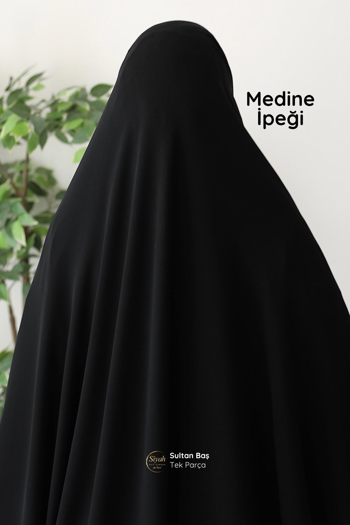 Sultan Baş Tek Parça Sandy Kol Medine İpeği Çarşaf - 3