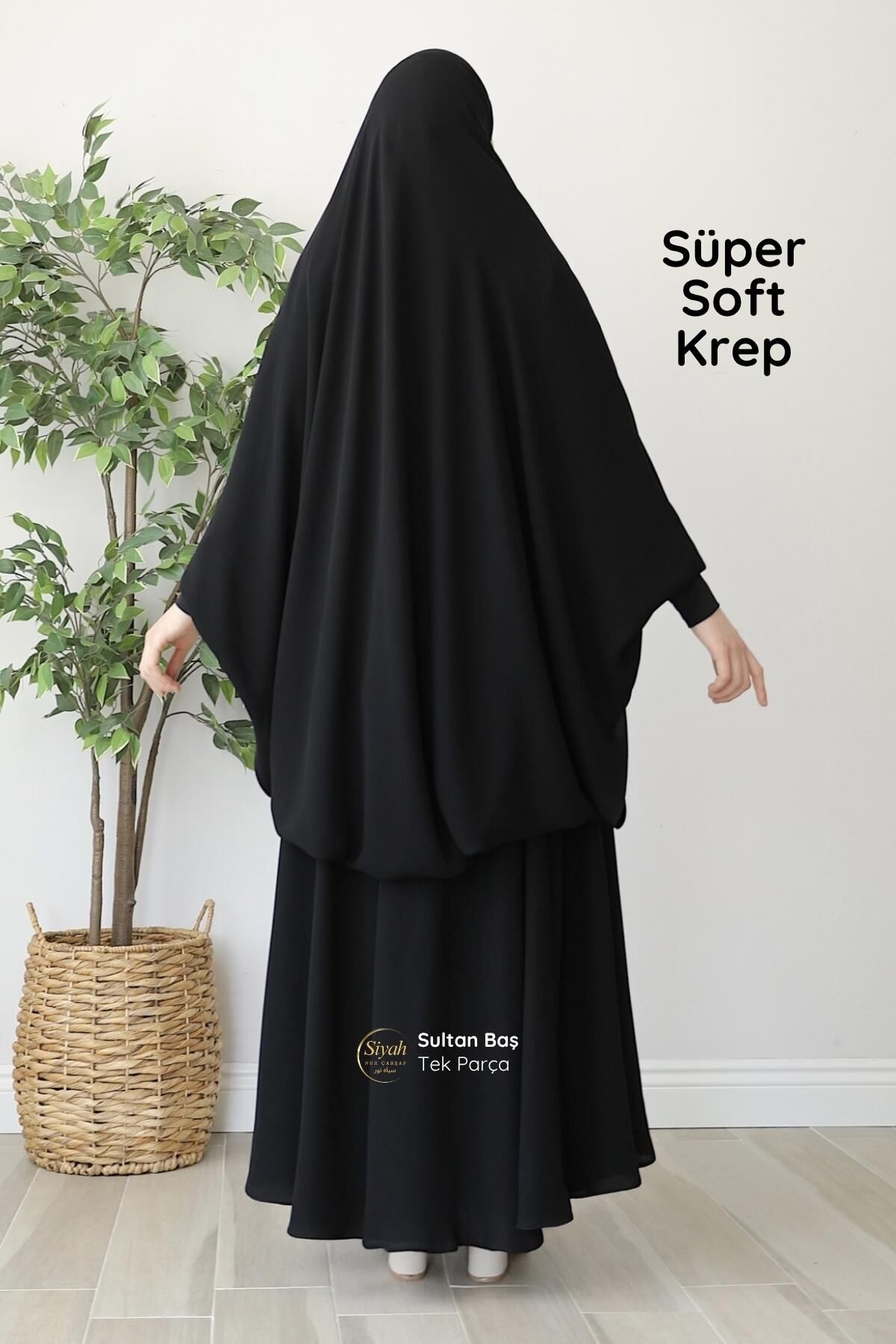 Sultan Baş Tek Parça Sandy Kol Süper Soft Krep Çarşaf - 3