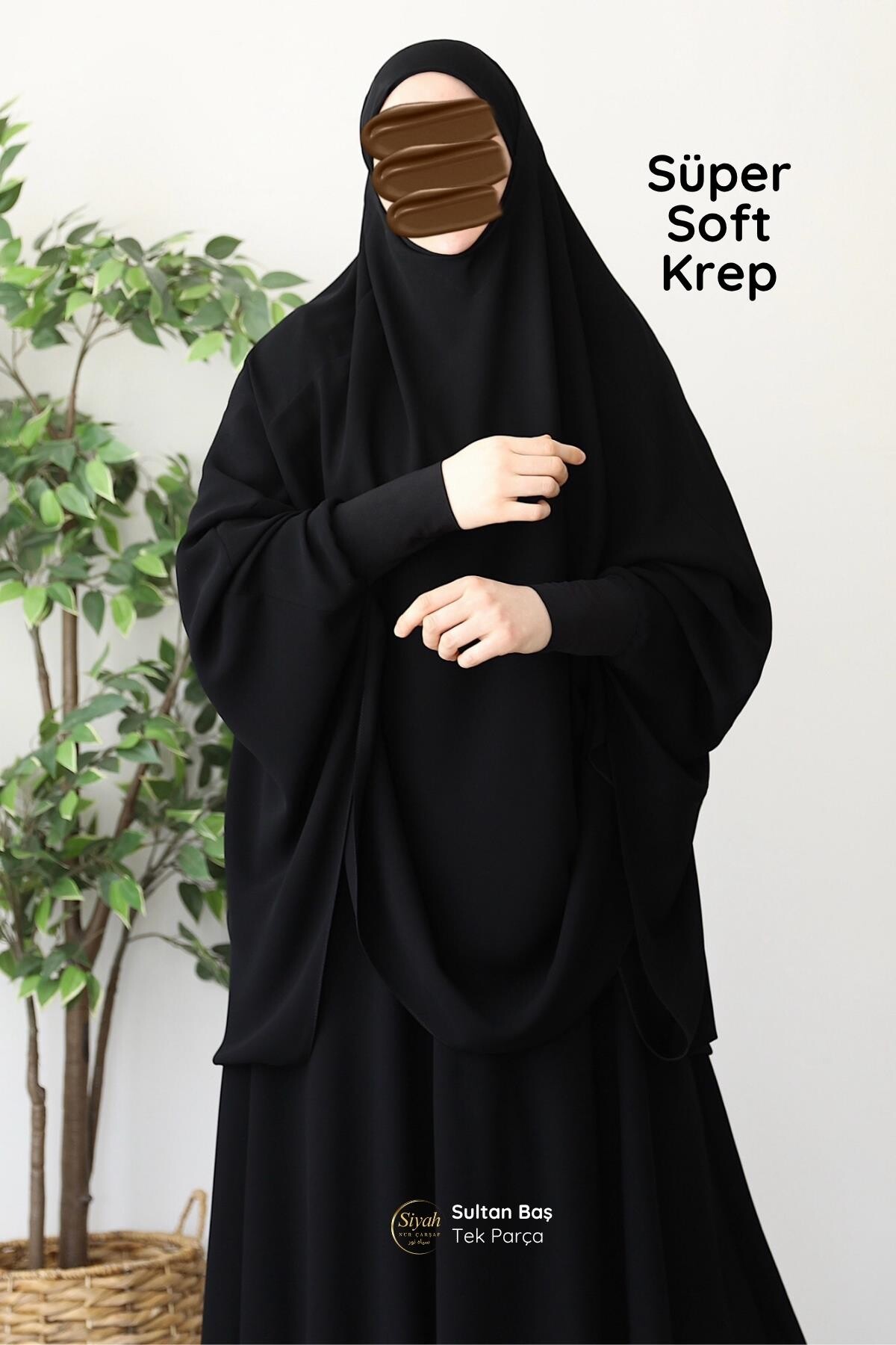 Sultan Baş Tek Parça Sandy Kol Süper Soft Krep Çarşaf - 6