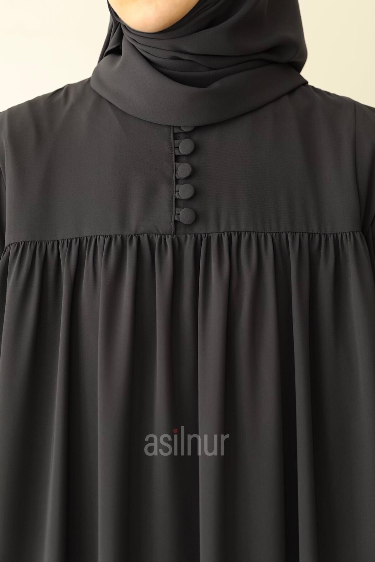 Zeynep Kol Bağlamalı Elbise Füme - 7